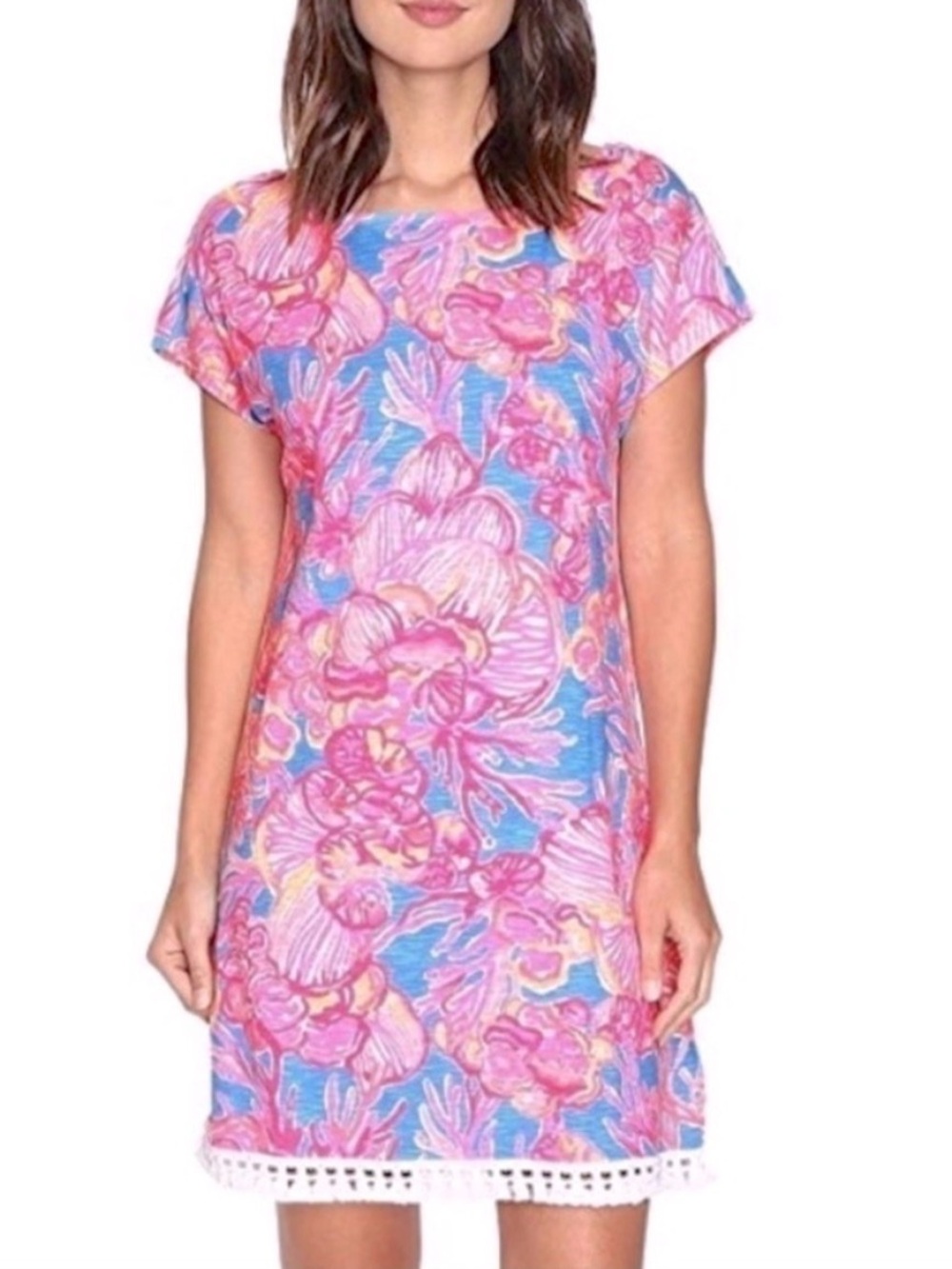 Lilly Pulitzer | Tilla Tunic dress Fan-tastic Floral vibrant print Womens size S